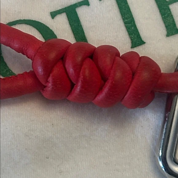 Bottega Veneta red leather and silver keychain or bag charm - Picture 8 of 11